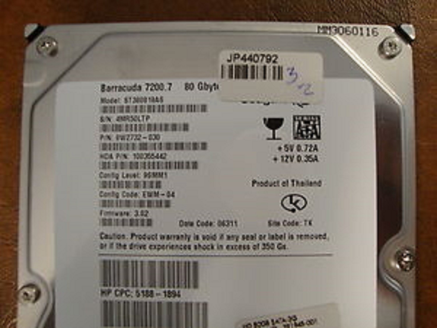 Seagate ST380819AS 9W2732-030 FW: 3.02 TK 80gb 3.5″ Sata Hard Drive