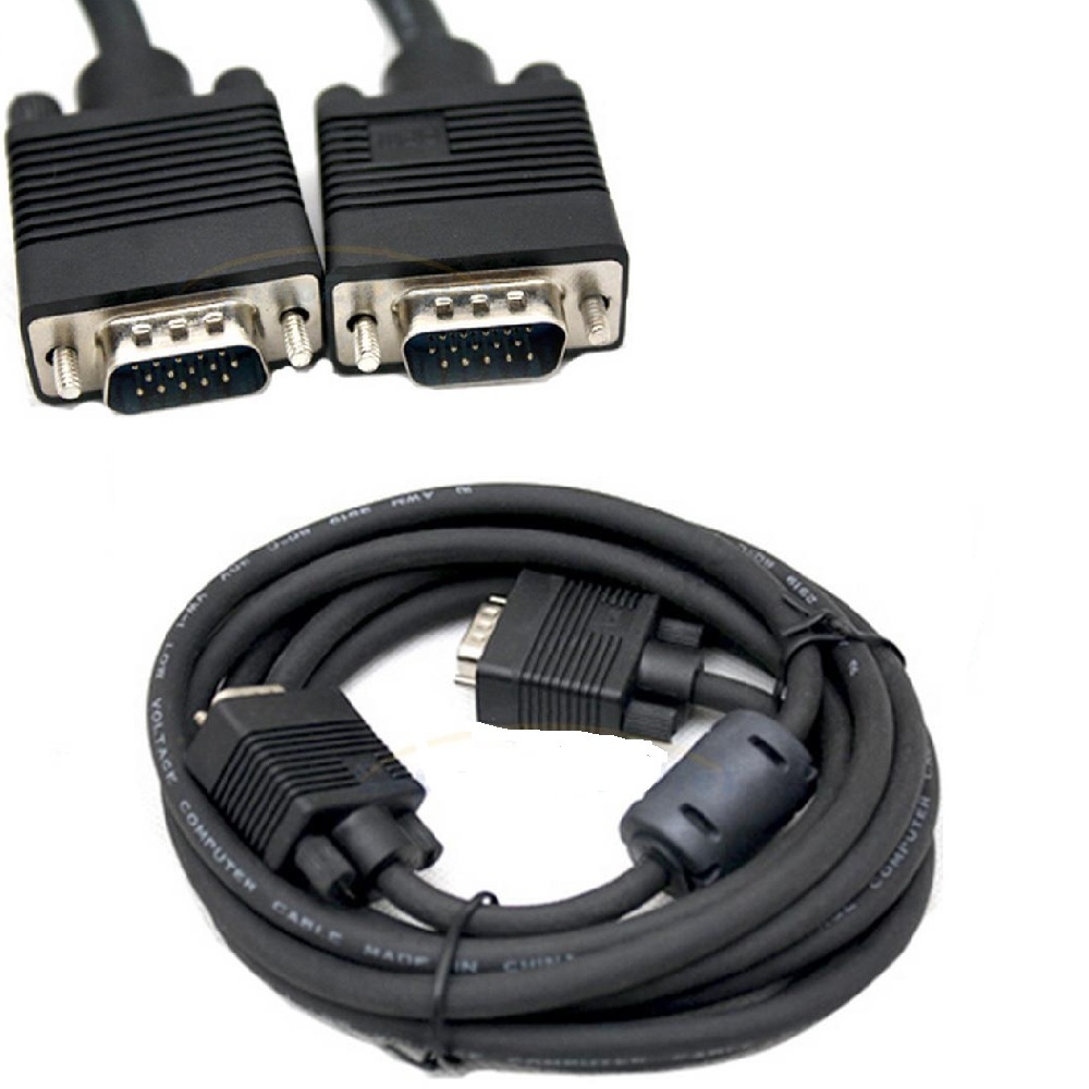 6FT 10FT 25FT 50FT 75FT 100FT HD15 SVGA VGA Monitor Cable M/M Male To Male Cord