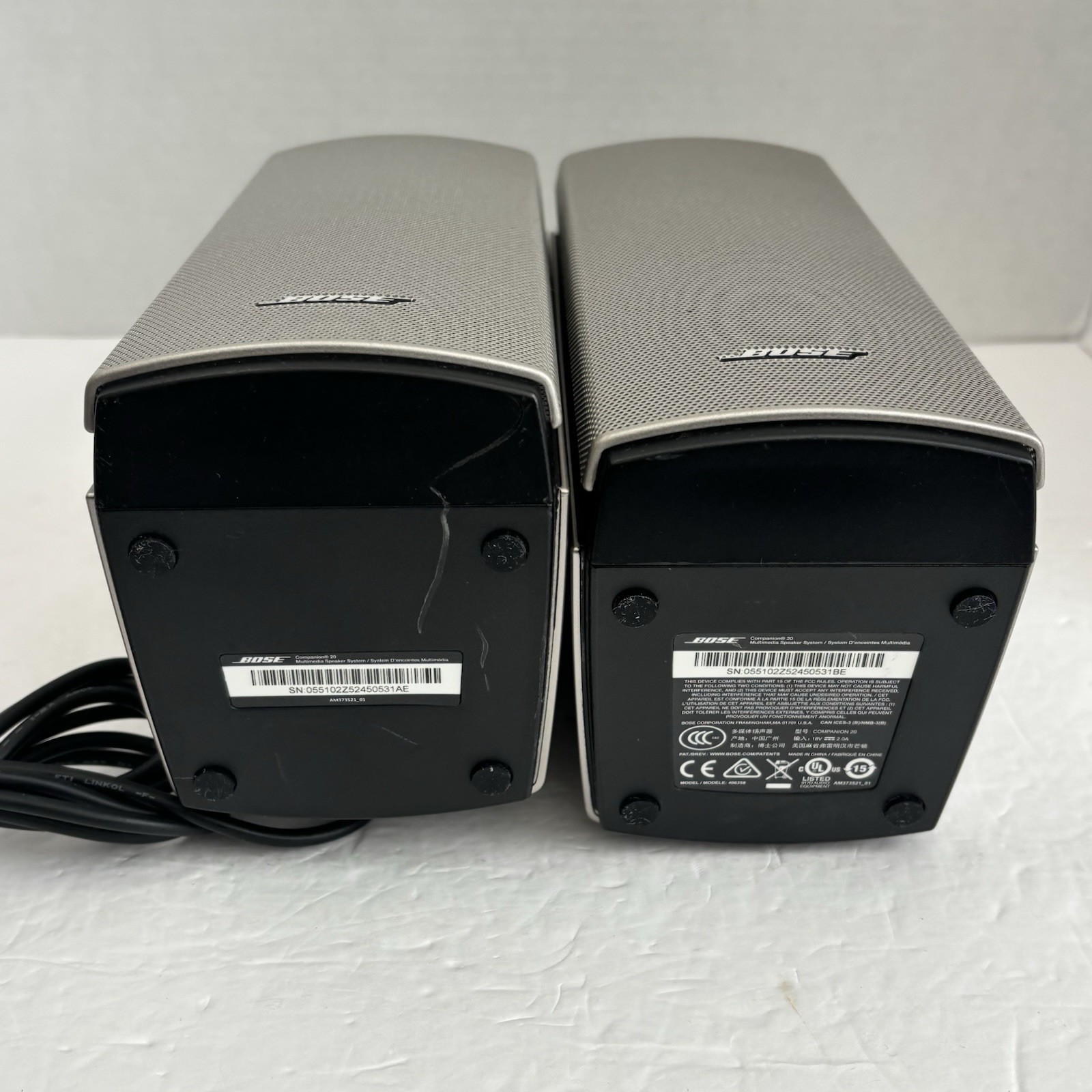 Bose Companion 20 Multimedia Speaker System with Control Pod and Cables Tested
