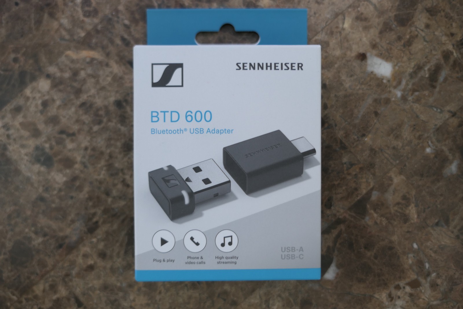 Sennheiser BTD 600 Bluetooth USB Adapter USB-A USB-C aptX Adaptive NEW Sealed