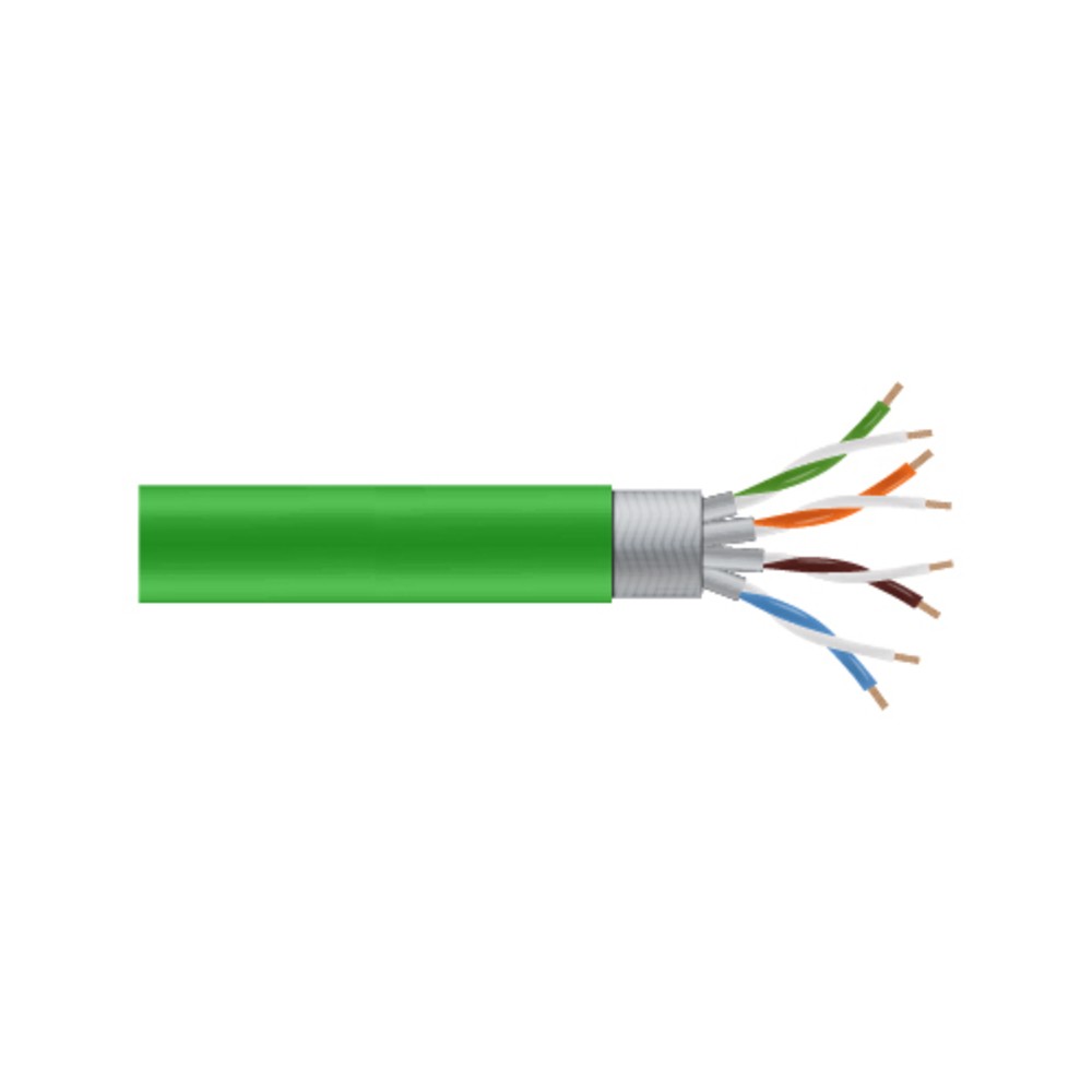 BLACK BOX C6ABC50S-STR-GN-1000 Cat6A 650-Mhz Stranded Ethernet Bulk Cable
