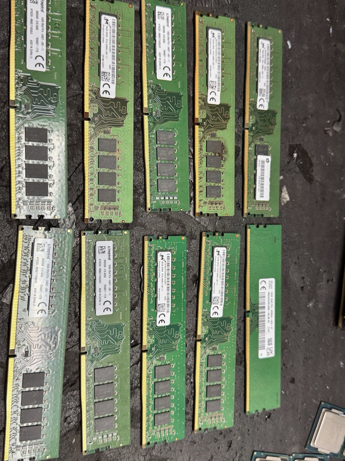 Micron 16GB) DDR4 2133MHz (PC4-2600V 288-Pin Desktop Memory RAM 10pcs Mix