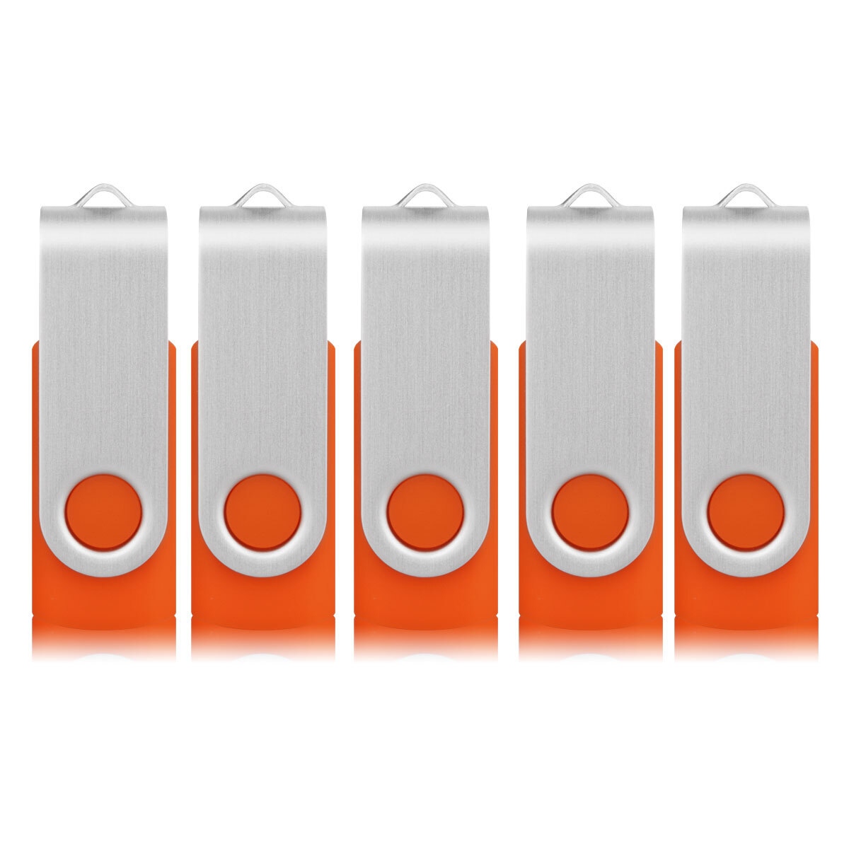 Orange 4GB USB 2.0 Metal Swivel 360° Style Flash Drive Memory Stick Thumb Drive