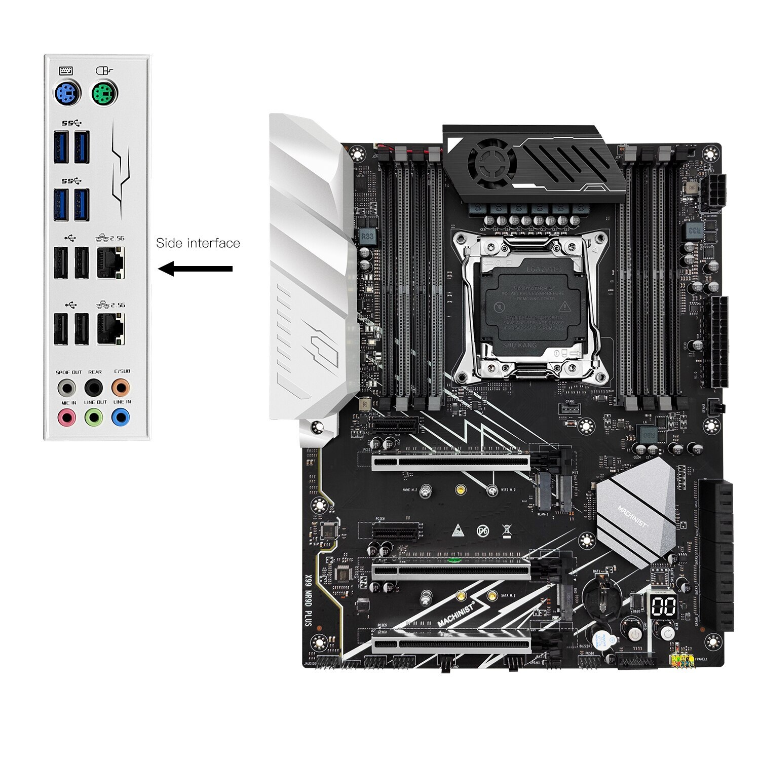 LGA 2011-3 X99 Motherboard 8*DDR4 RAM SATA WIFI NVME M.2 Support Xeon E5 V3 V4