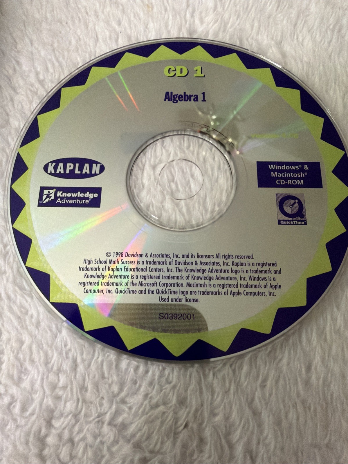 Kaplan Higher Score Mathematics High School PC CD ROM Pre Alegbra Geometry VTG