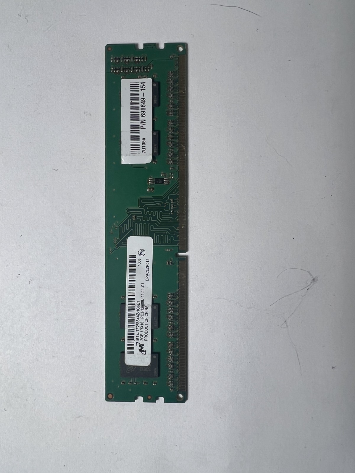 Micron 2GB 1Rx16 PC3L-12800U DDR3 1600MHz Desktop Memory RAM MT4KTF25664AZ-1G6E1