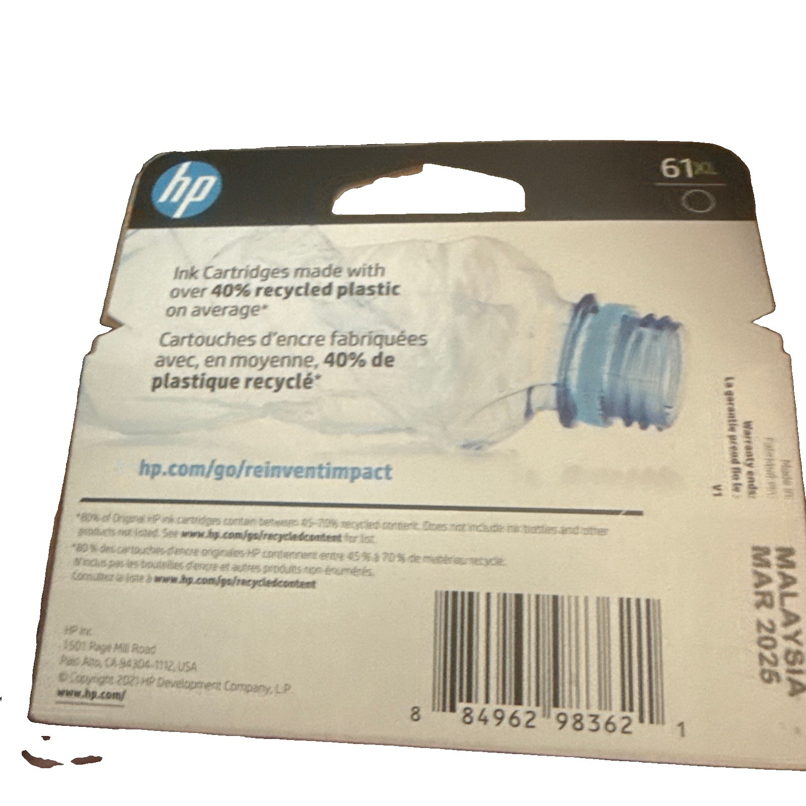 Genuine HP 61XL Black 61XL Ink Cartridge Sealed NEW OEM