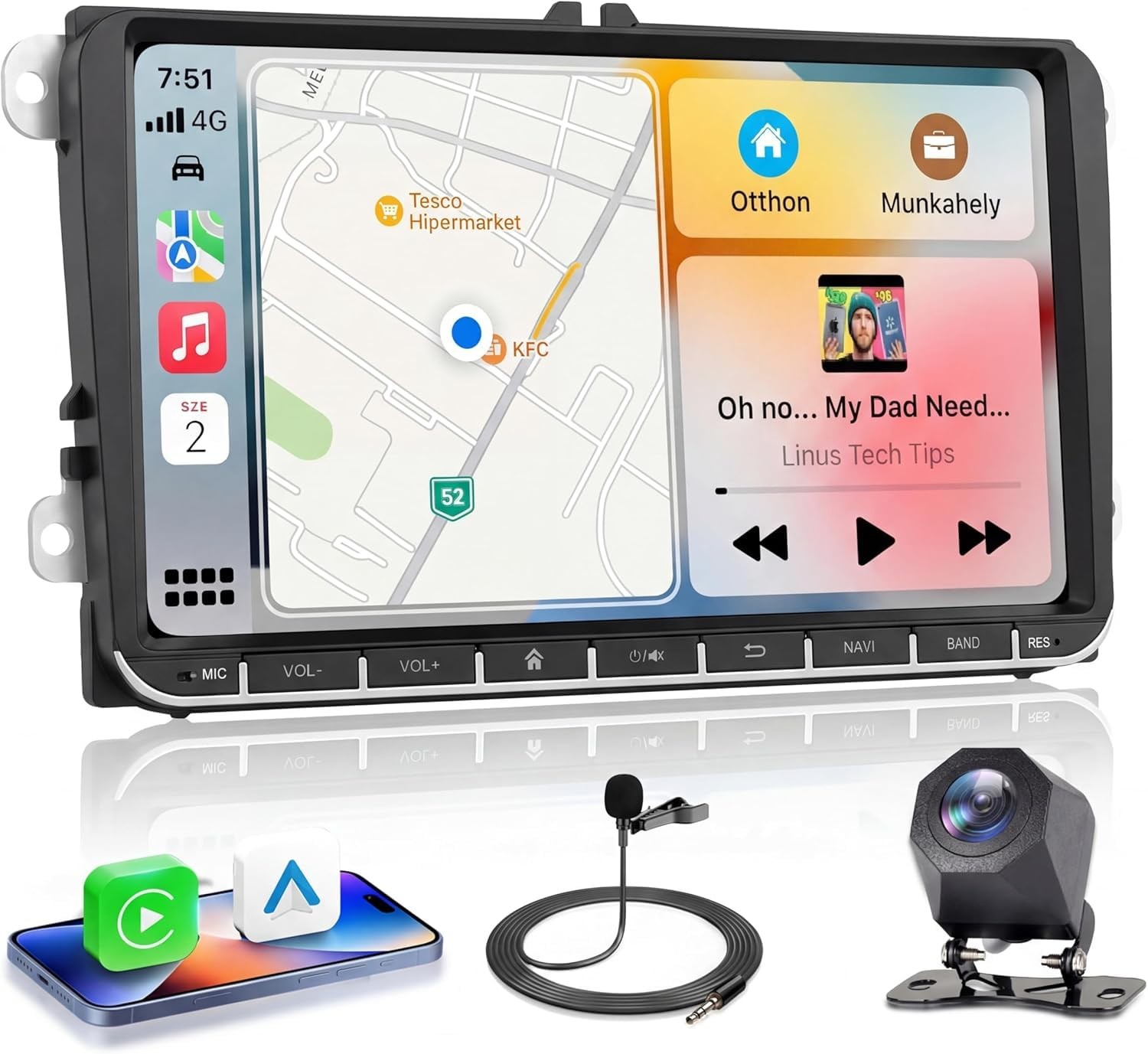 4G+64G Android Car Stereo Radio for VW Volkswagen Seat Golf Passat Jetta Beet…