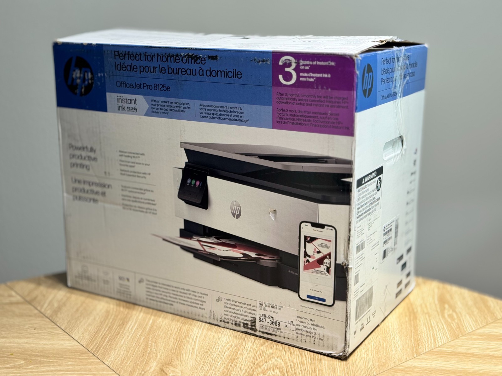HP OfficeJet Pro 8125e Wireless All-in-One Color Inkjet Printer | AI-Enabled