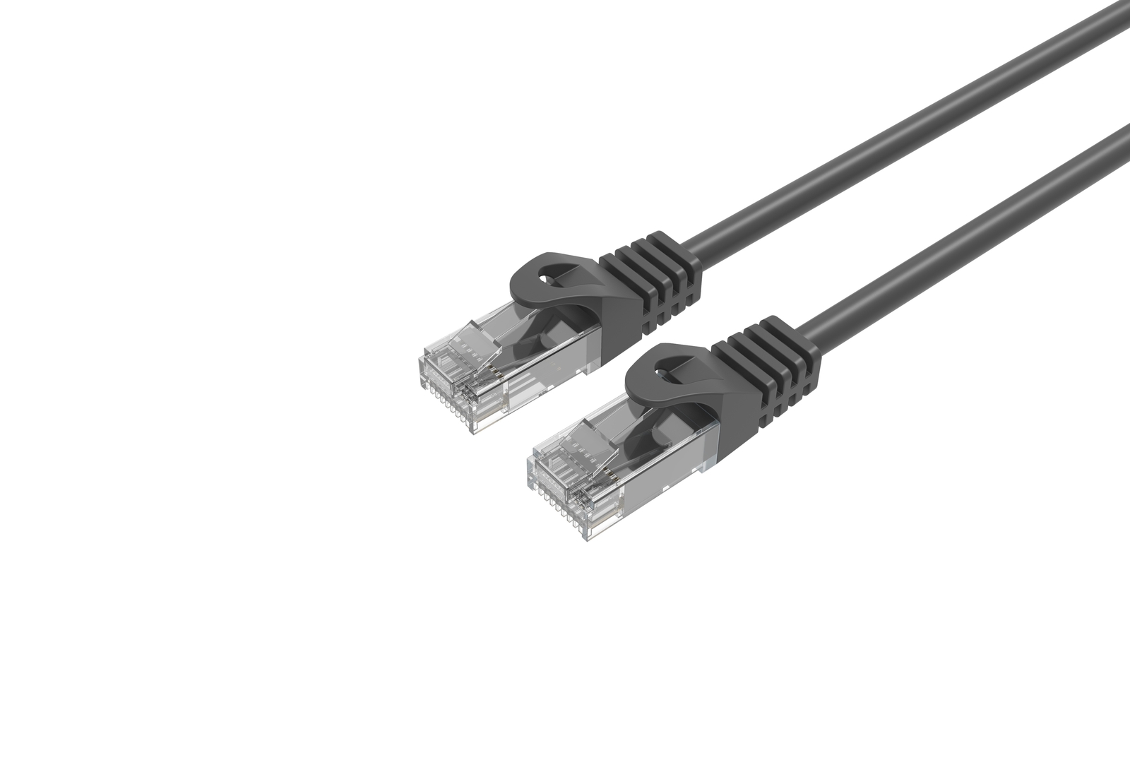 Cat6 Slim Patch Cable 28AWG Bare Copper RJ-45 Ethernet Cable 2ft Black 50 Pack