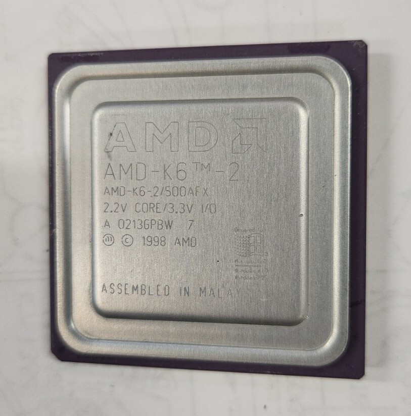 AMD K6-2/500AFX CPU Super Socket7 500MHz 2V x86 32bit Processor Low Voltage