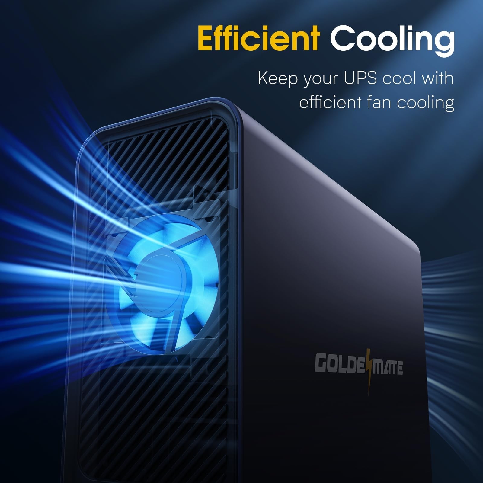 Goldenmate 1000VA 600W LiFePO4 UPS, Home & Office Guardian – Refurbished