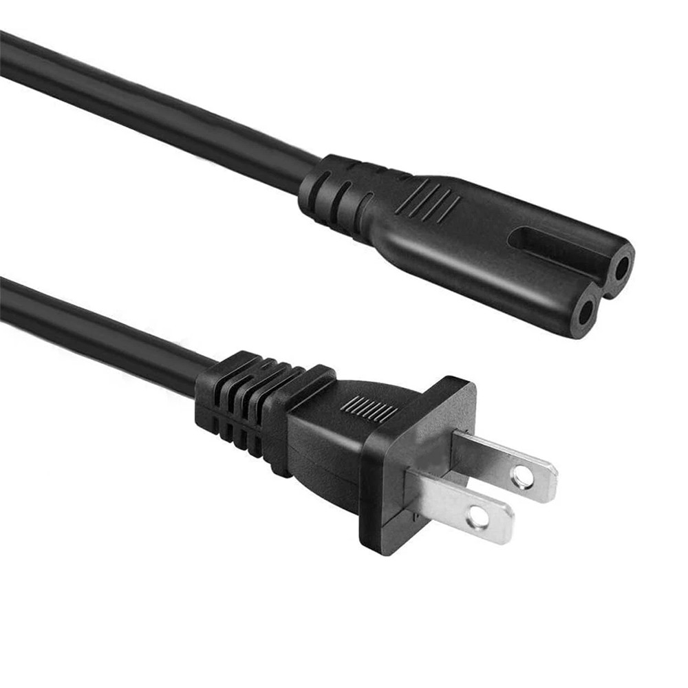 AC Power Cord,2 Prong Power Cord 5FT Standard 2-Slot Replacement PS5 4 3 2 US