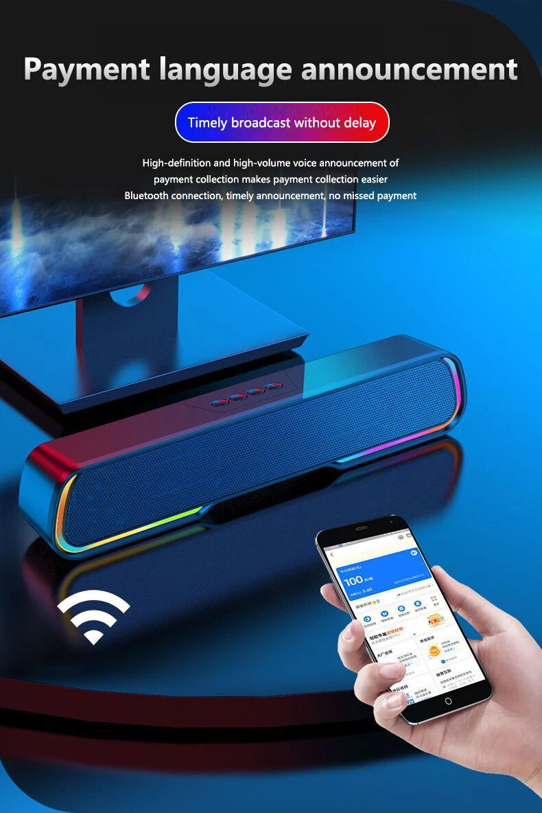 Home Theater Subwoofer Soundbar with Bluetooth Wireless Powerful TV Sound Bar