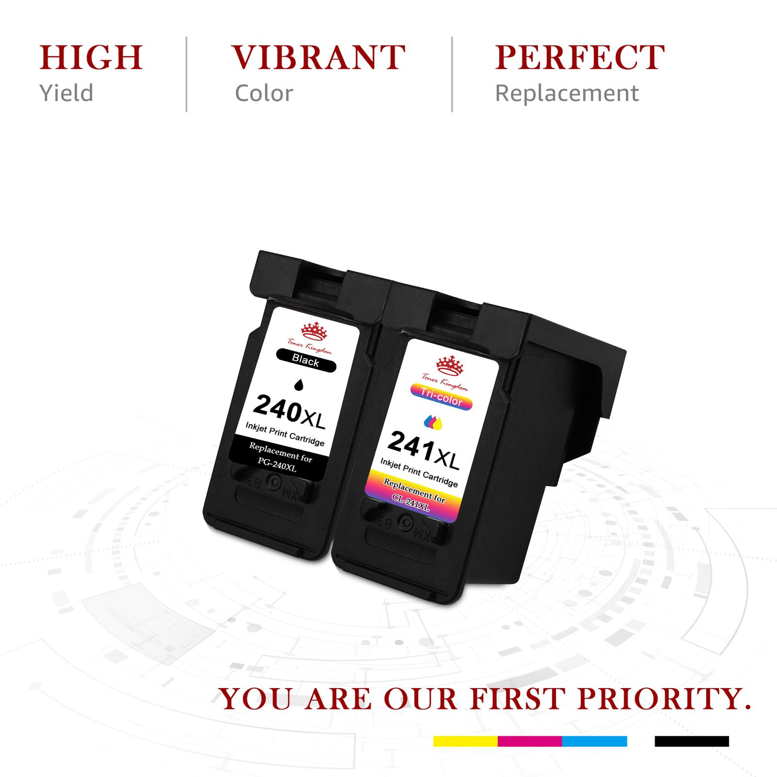 PG-240XL CL-241XL Black Tri-Color Ink Cartridge for Canon PIXMA printer EXP2023