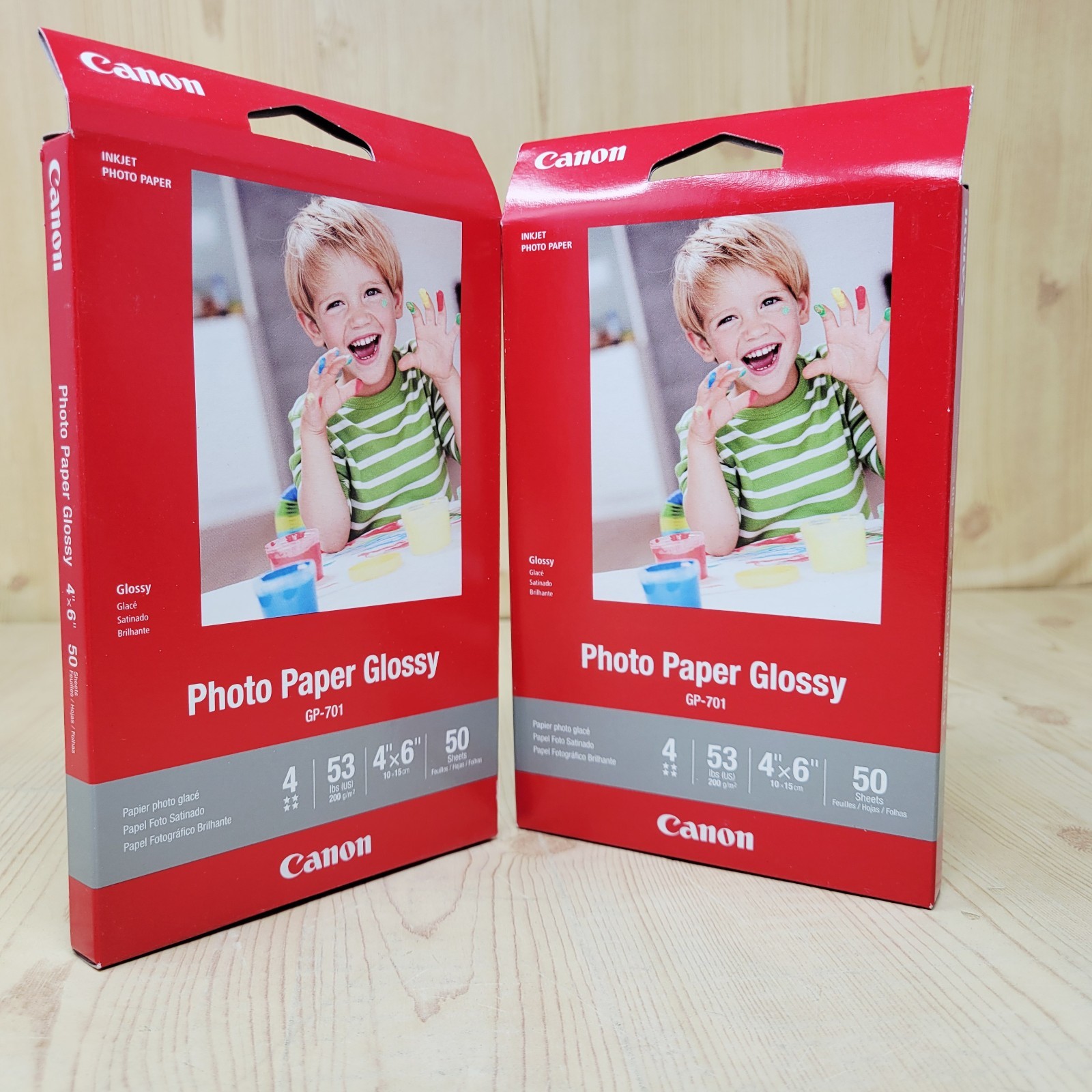 Lot of 2 CANON Photo Paper GLOSSY 4″ X 6″ 50 Sheets Each NEW SEALED!