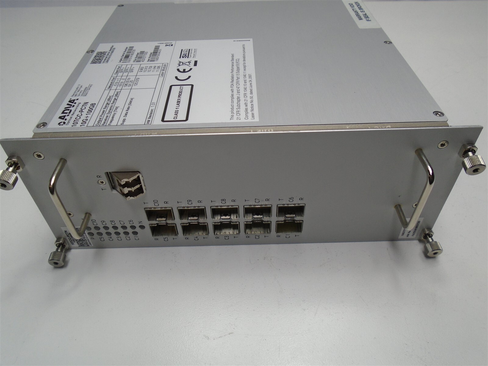 ADVA 10TCC-PCTN 10G+100G 100G TDM Card 10x 10G SFP+ 1063700045-01 For FSP 3000