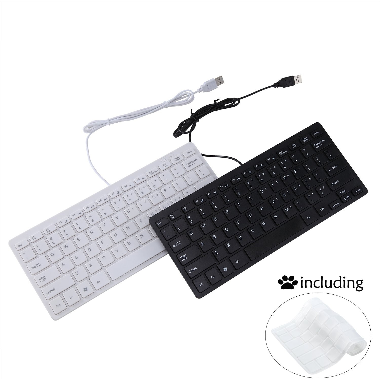 I Focus MCSaite Mini 78 Keys Wired Keyboard – with Cover White