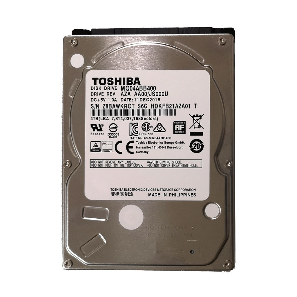 Toshiba 4TB MQ04ABB400 5400RPM 8MB SATA 2.5″ Laptop HDD Hard Drive -15mm
