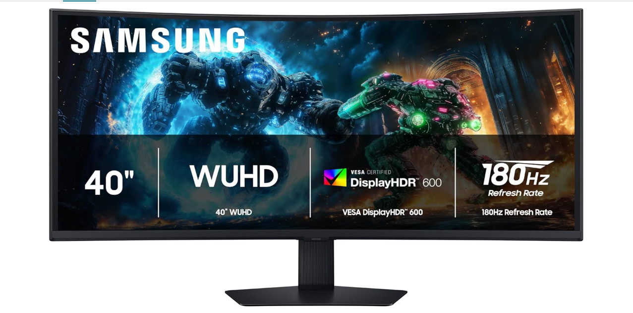 Samsung 40 G75F WUHD 180Hz Curved 1ms HDR600 FreeSync LS40FG75DENXZA