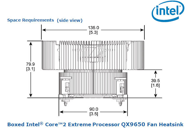 Intel Highest-performance LGA775 OEM Cooling Fan for Core 2 Extreme Quad Core