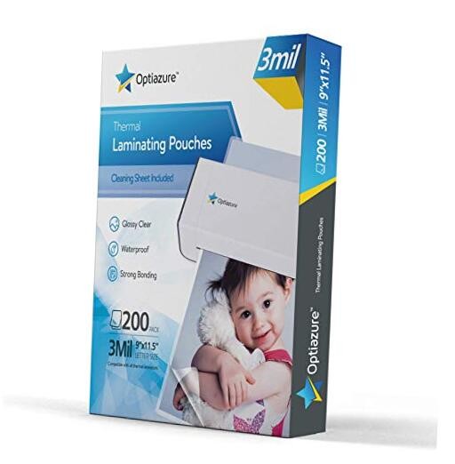 Thermal Laminating Pouches 9″x11.5″ Inches, 3mil 200Pack, Laminated 3mil 200PK