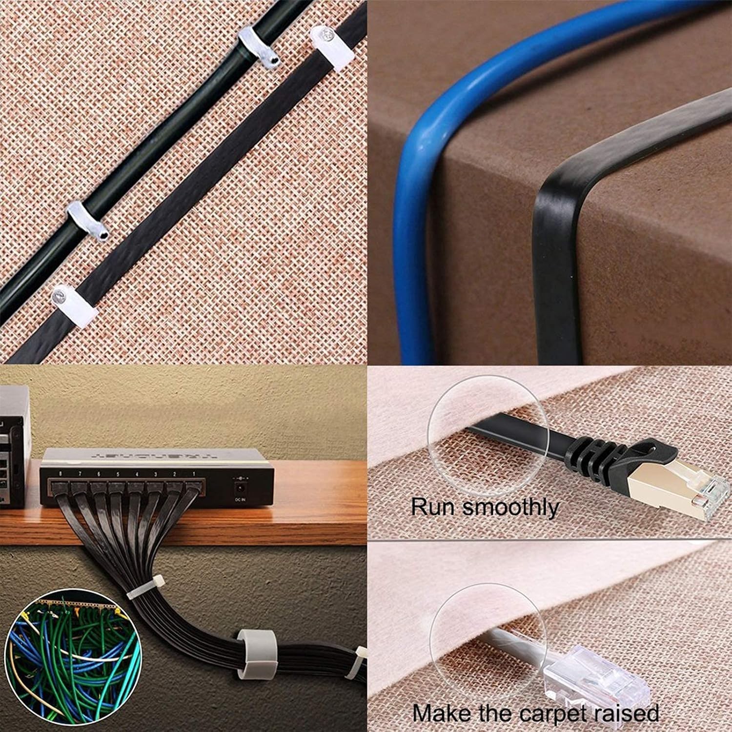 Cat 8 Ethernet Cable 50-200FT Flat 40Gbps Shielded RJ45 Gold Plated Gaming LAN