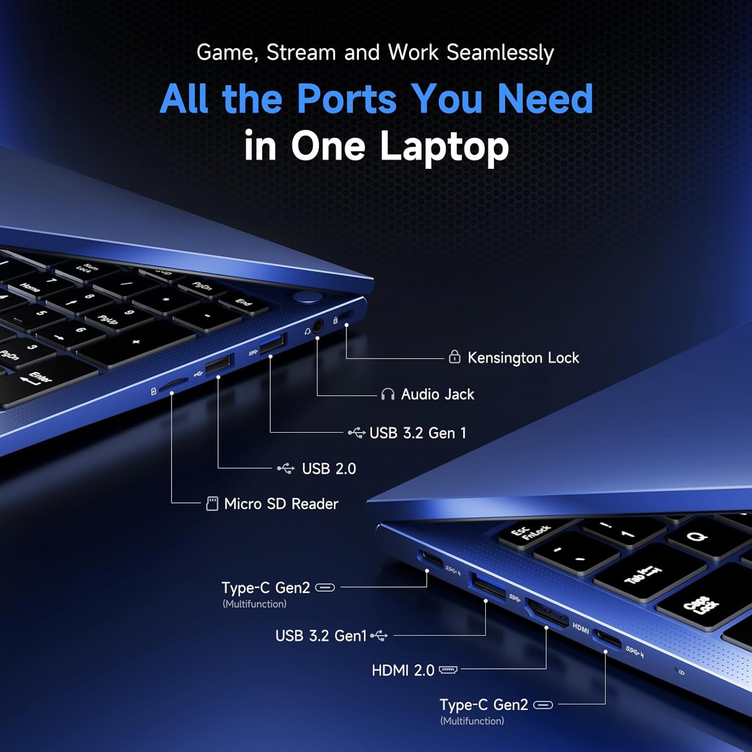 NIMO Gaming Laptop 15.6″ FHD Laptop AMD R7 7735HS 16GB DDR5 RAM 512GB SSD