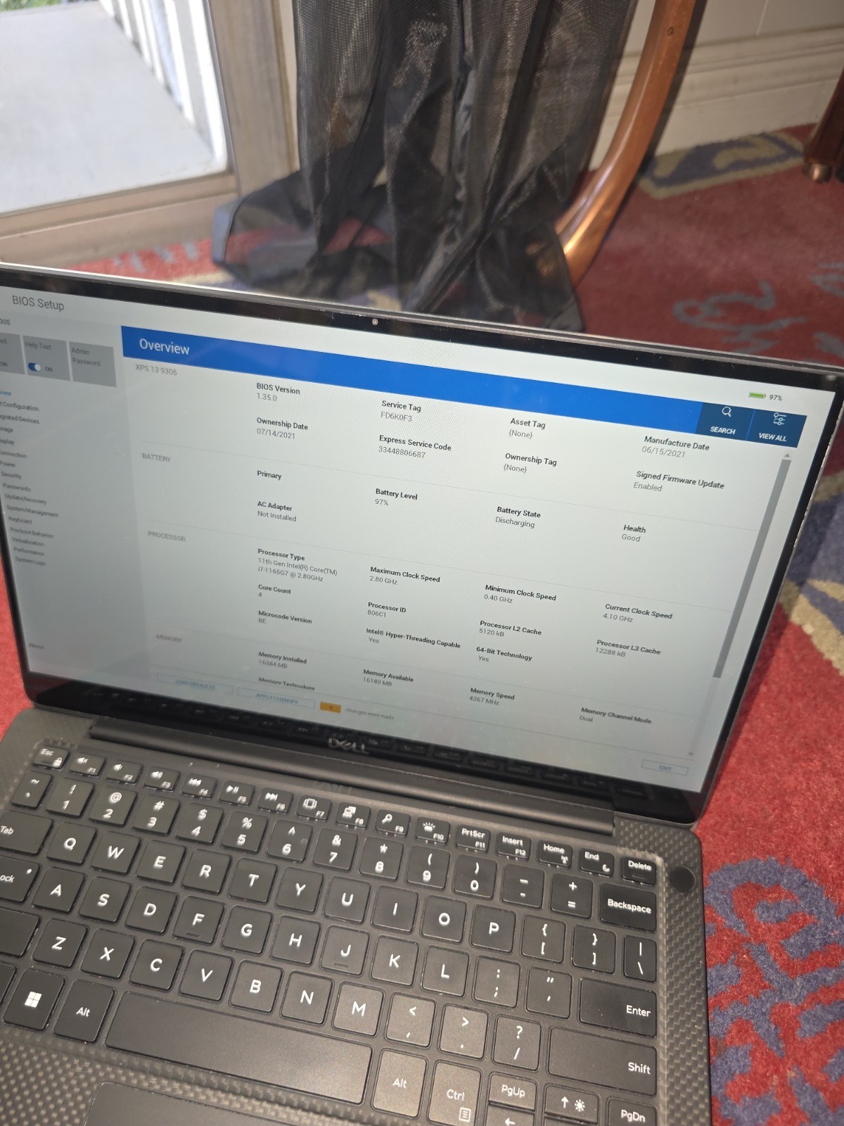 Dell XPS 13 9305 11th Gen i7-1165G7 Touch 16GB RAM 512GB SSD Win11P- W/ Charger