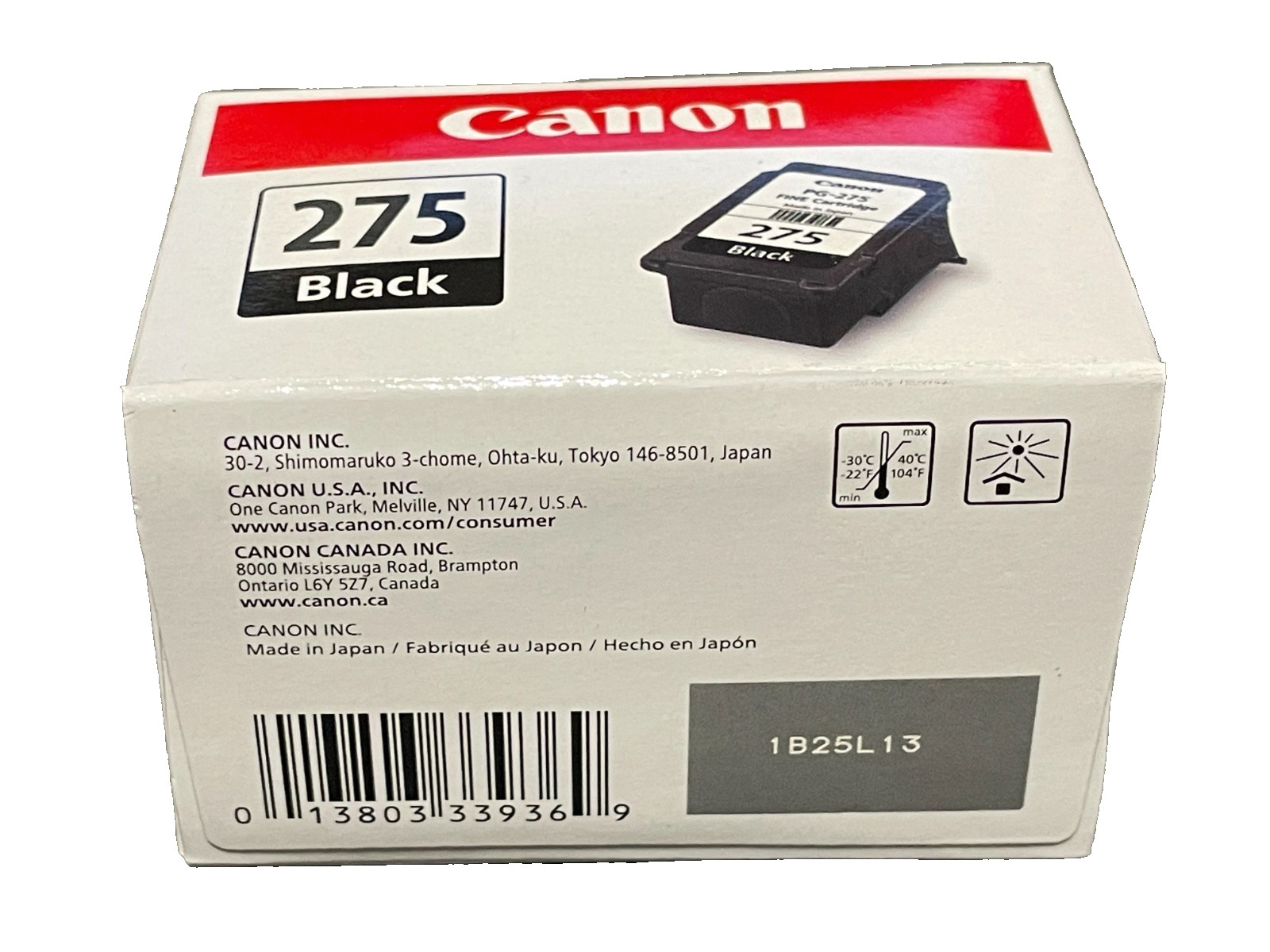 Canon – PG-275 Standard Capacity Ink Cartridge Black – TS3520 TS3522 TR4720