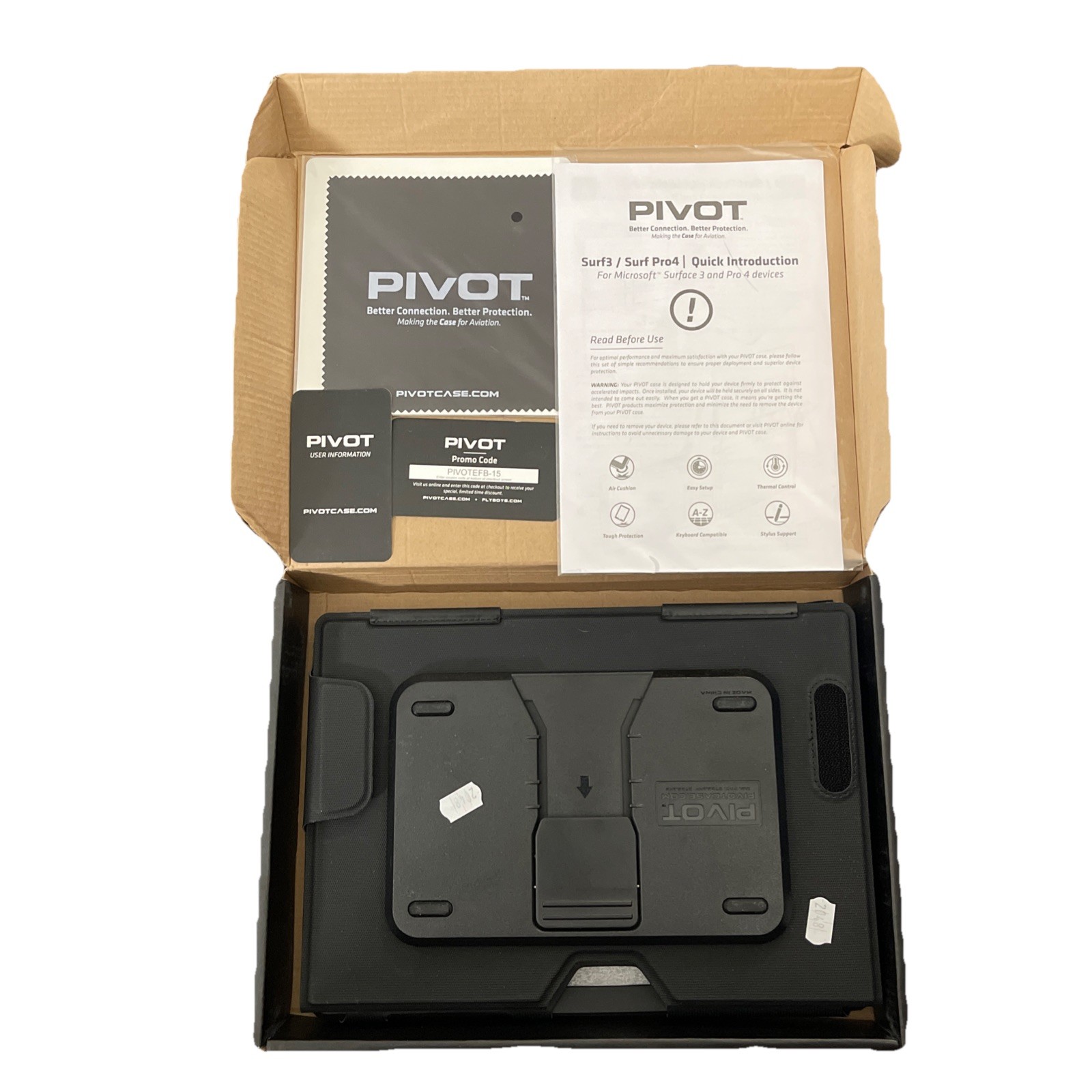 PIVOT Surface Pro PC-Surf 3 Fits Microsoft Surface Aviation Case. Open Box.