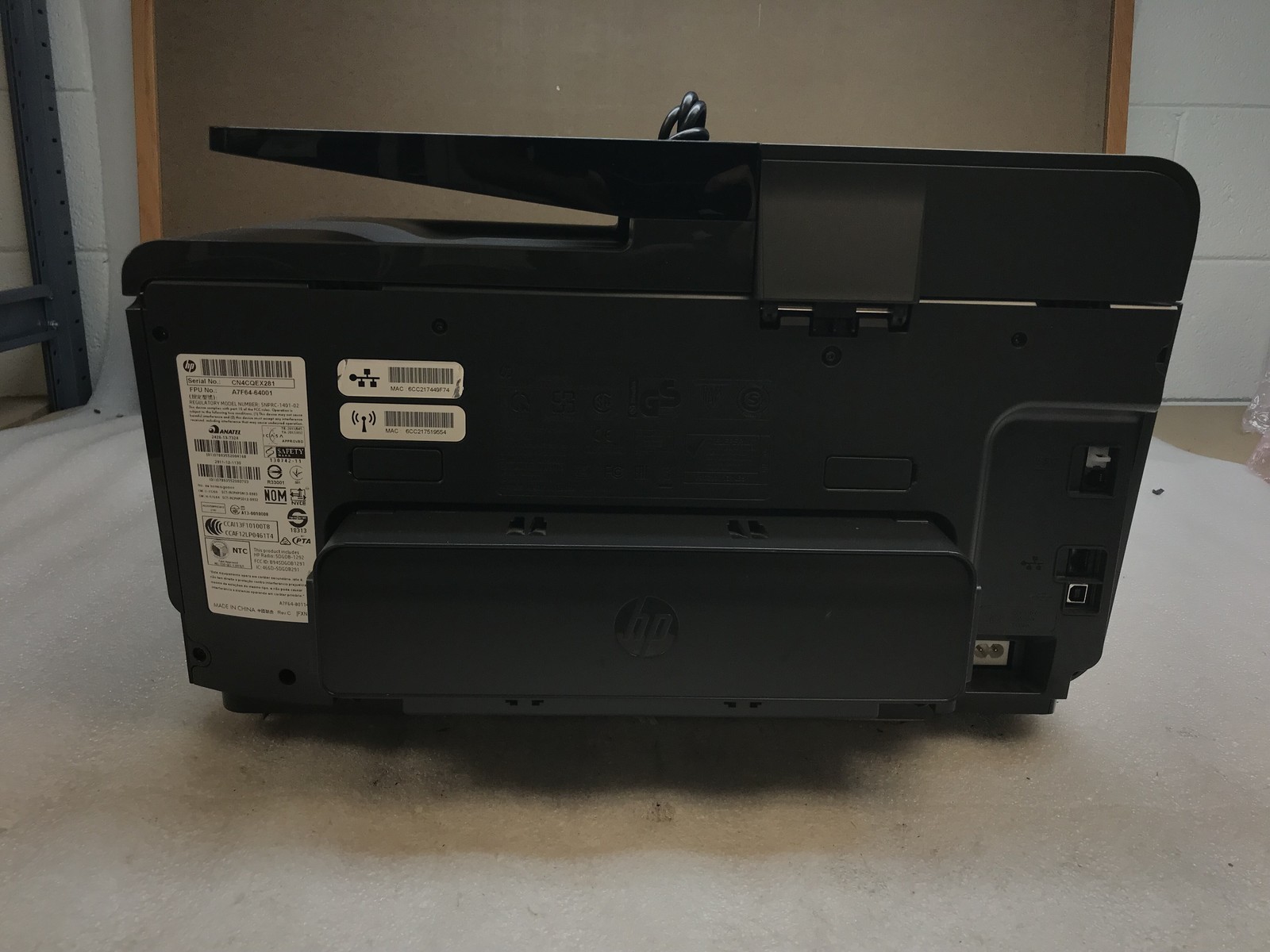 HP Officejet Pro 8610 Printer Scanner Copier 34K Page Count with INk Power Cable