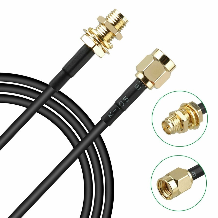 30ft WiFi Antenna RP-SMA Extension Coaxial Cable for Wi-Fi Wireless Router N487