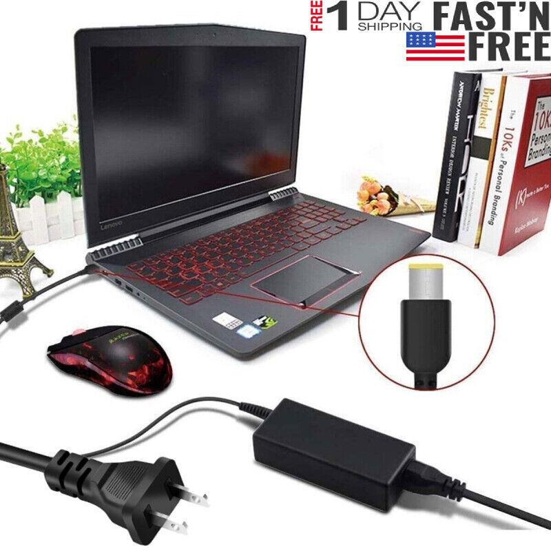 90/65W AC Adapter Charger for Lenovo Slim Tip Laptop Power Supply Cord watts