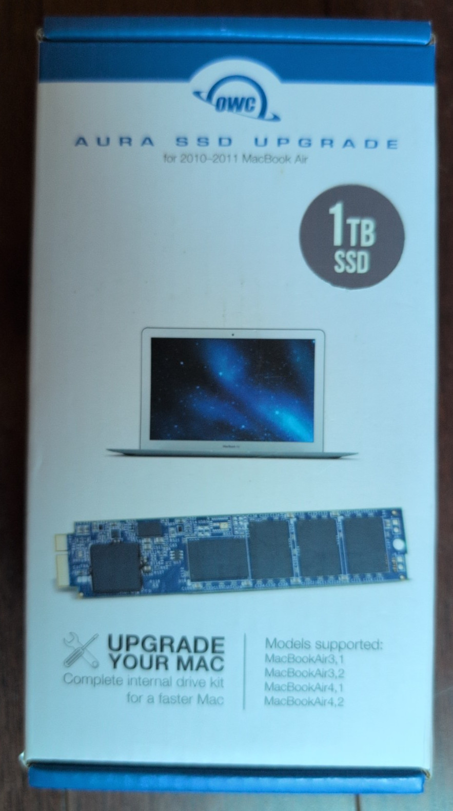 OWC 1.0TB Aura SSD Upgrade Kit for Macbook Air 2010-2011 with Envoy Enclosure