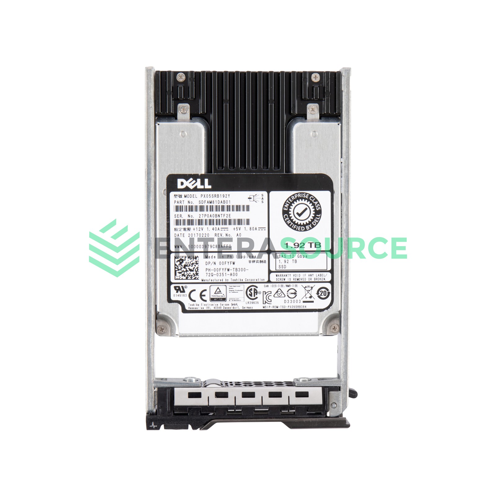 Dell 0FYFW 1.92TB eMLC SAS SSD 2.5″ 12Gbps RI Solid State Drive | PX05SRB192Y