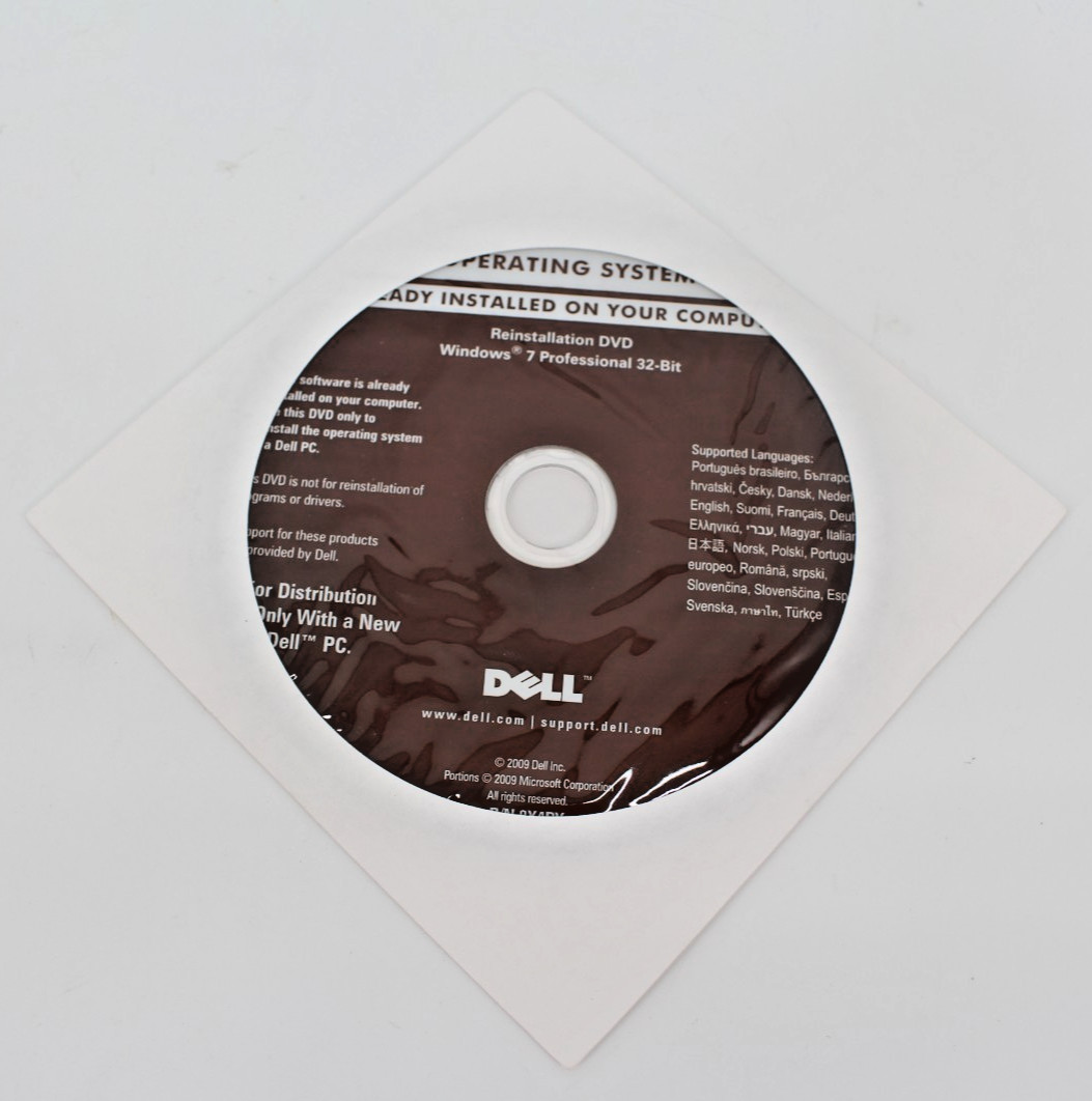 Dell Windows 7 Professional 32 Bit Reinstallation DVD Disc 0PPK5P