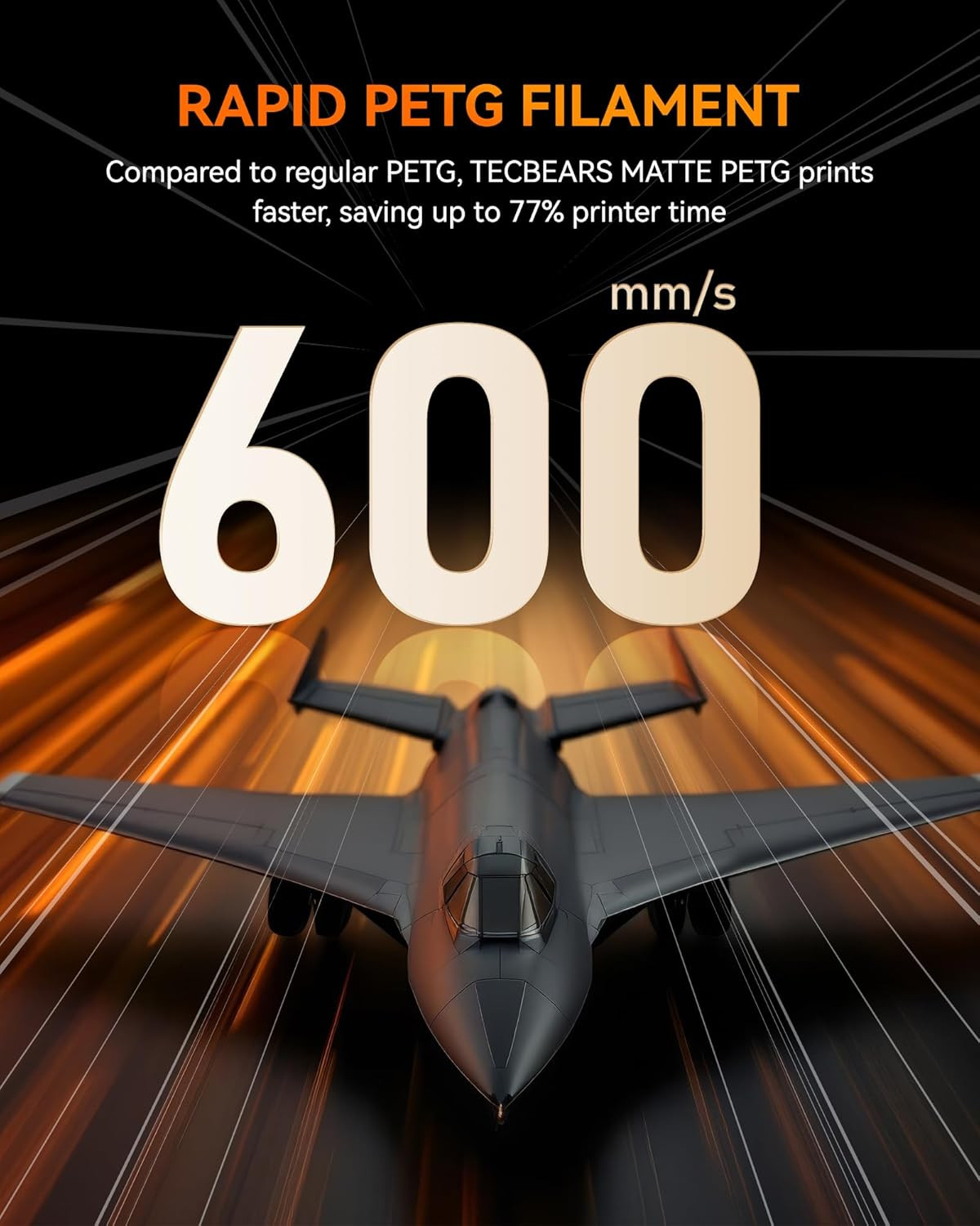 🔥【Buy 6 Get 4 Free,Add 10】TECBEARS PETG/PLA/PLA+ Matte 3D Printer Filament 1KG