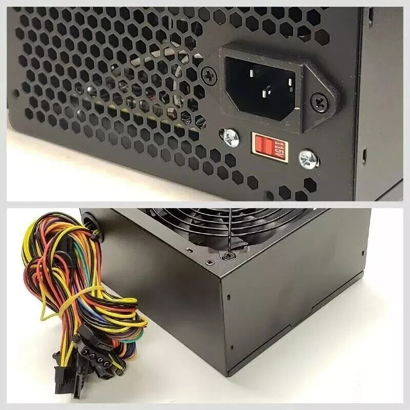 NEW-Power-Star 650W ATX Power Supply 12-cm Fan 20+4pin SATA 2x-4+4Pin 2x-6+2pin