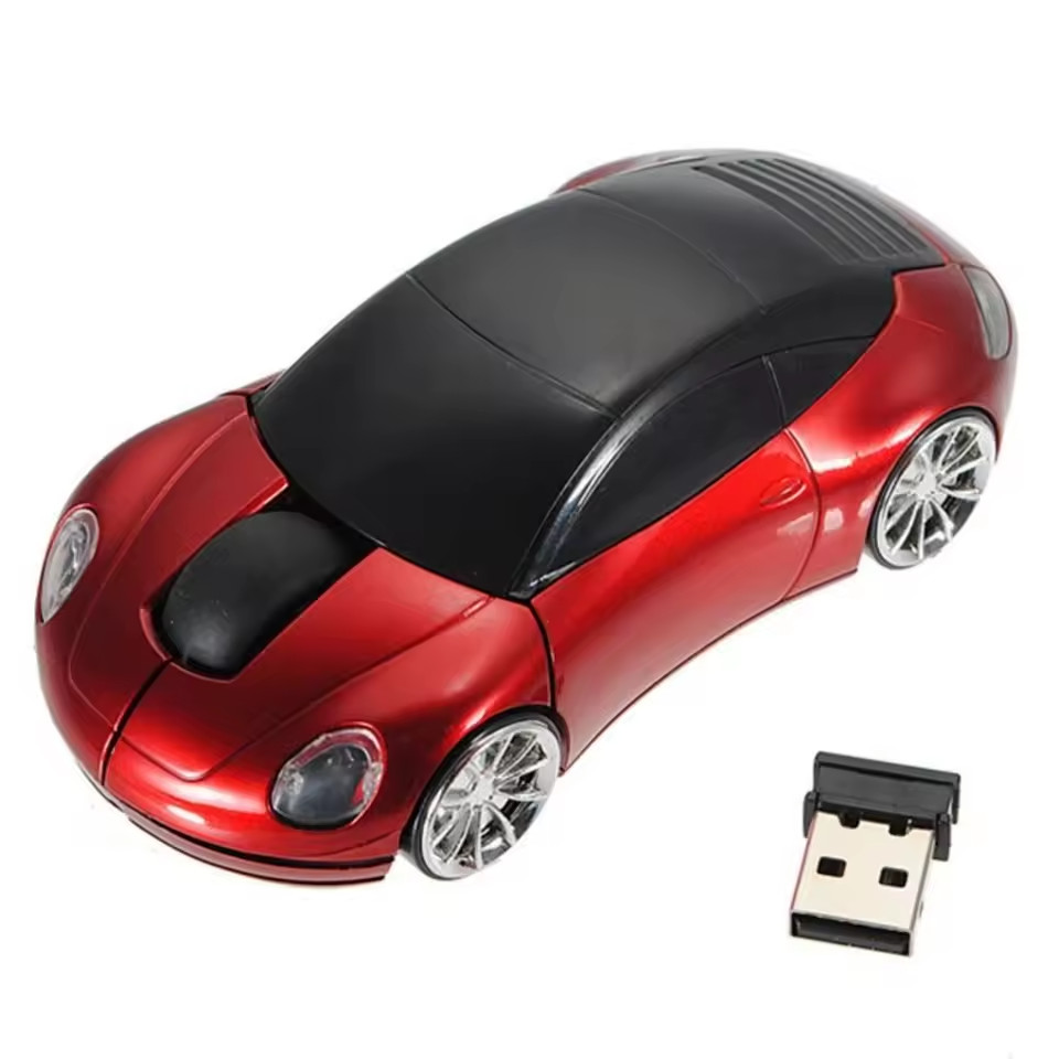 2.4G Wireless Car Shaped Mouse Ergonomic Optical USB Receiver Portable PC Laptop