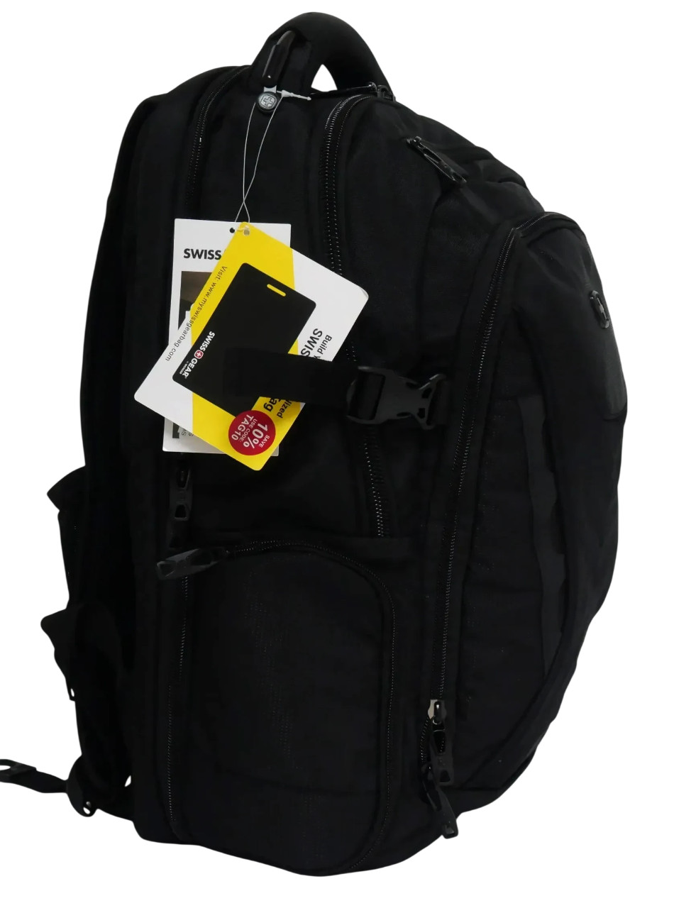 SwissGear ScanSmart Laptop Bag, Black Stealth, Fits 15-Inch Notebook.