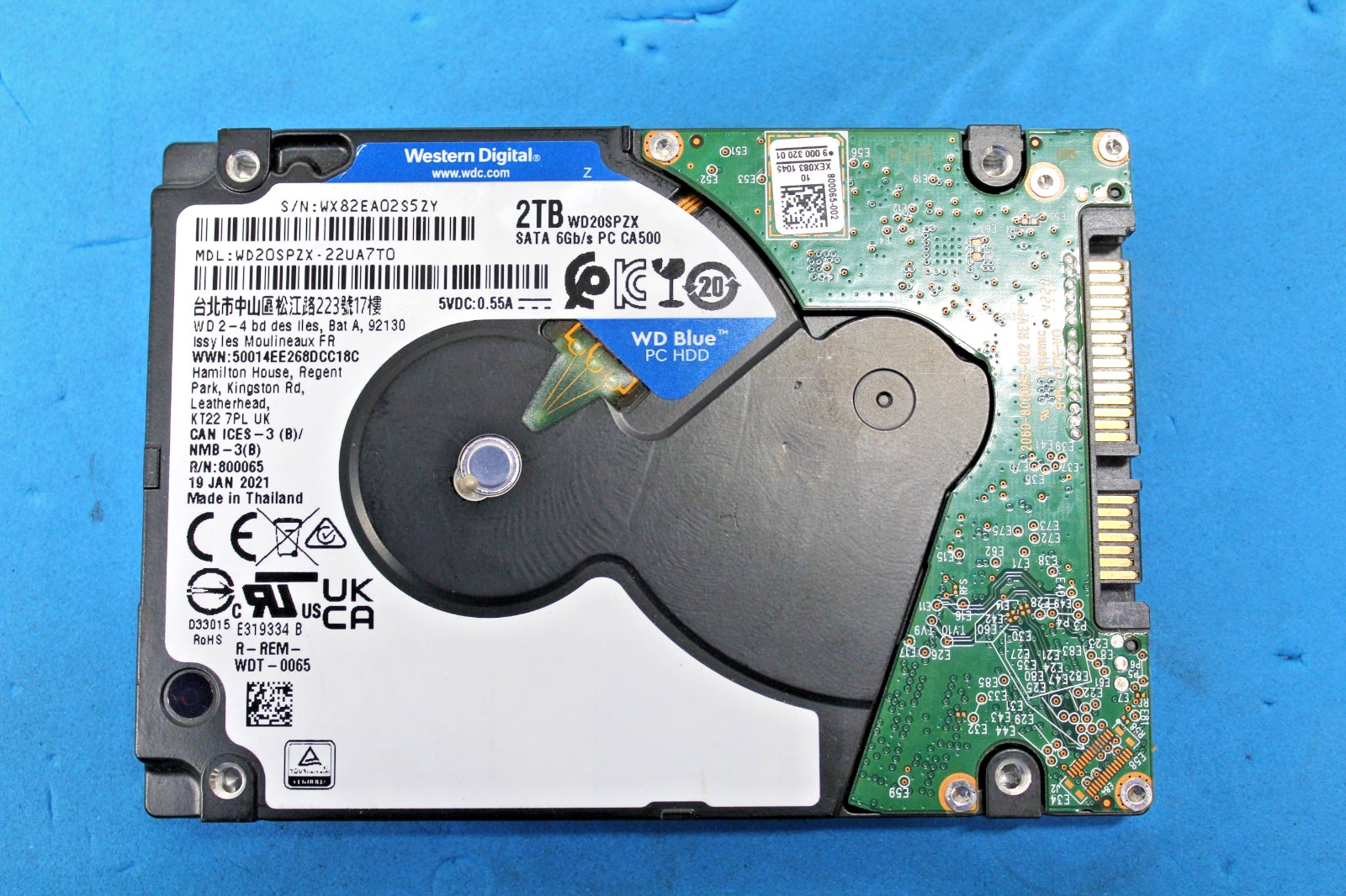 Western Digital Blue 2TB WD20SPZX-22UA7T0 SATA 6Gb/s Mobile 128MB 2.5″ HDD T9-A2