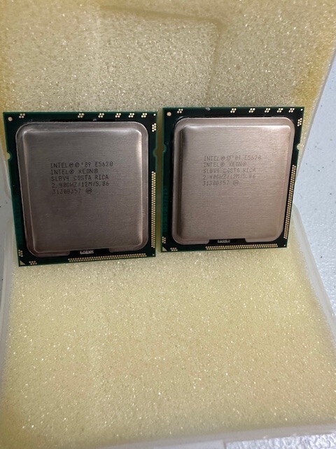 Intel Xeon E5620 Quad-Core 2.4GHz 12M 5.86GTs LGA1366 SLBV4 Processor | 2 units