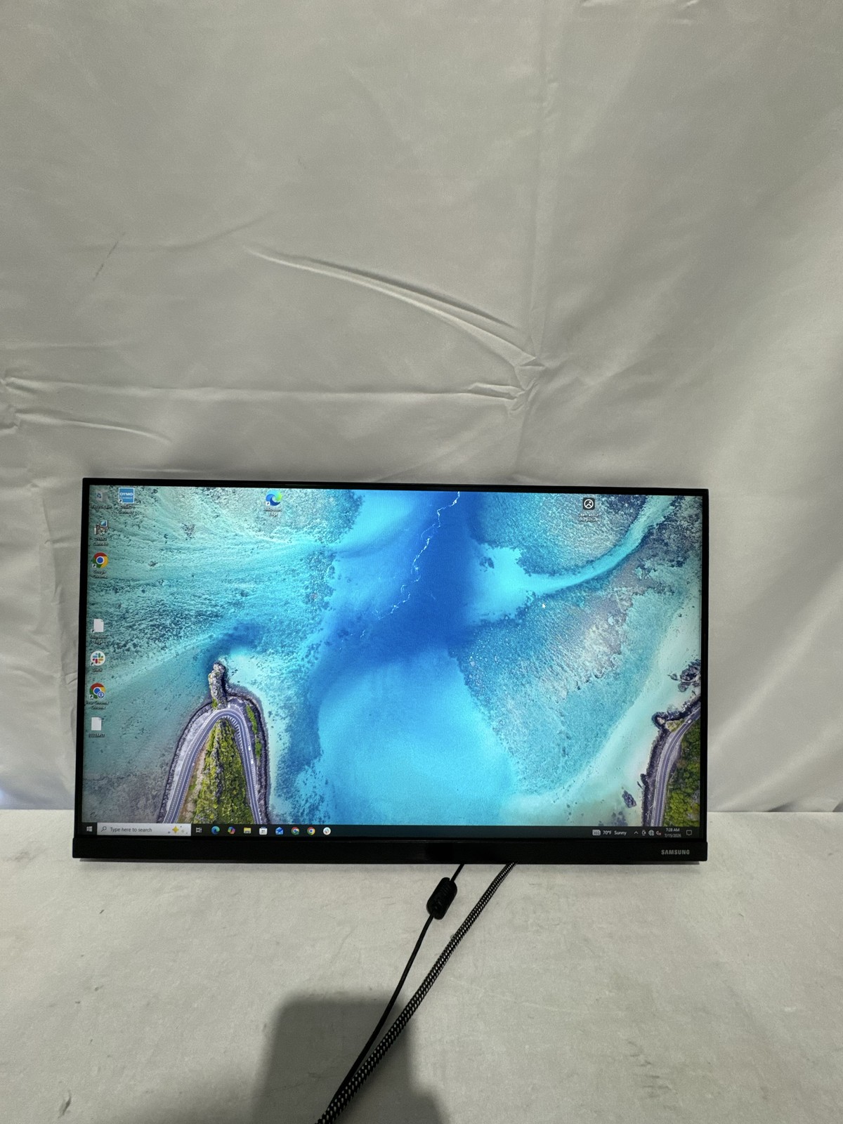 Samsung T350 Series 24in IPS Monitor FHD 1080p 75Hz FreeSync Dark Blue Gray