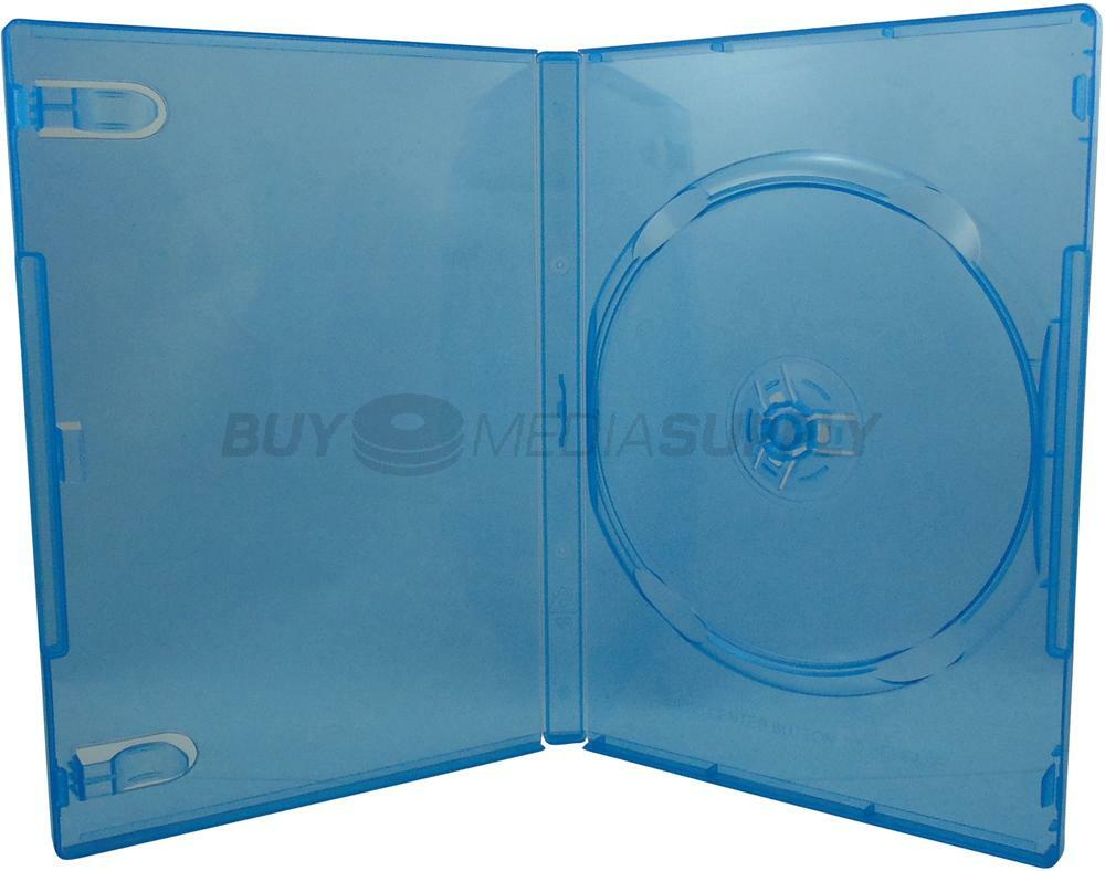 14mm Standard Clear Blue 1 Disc DVD Case Lot