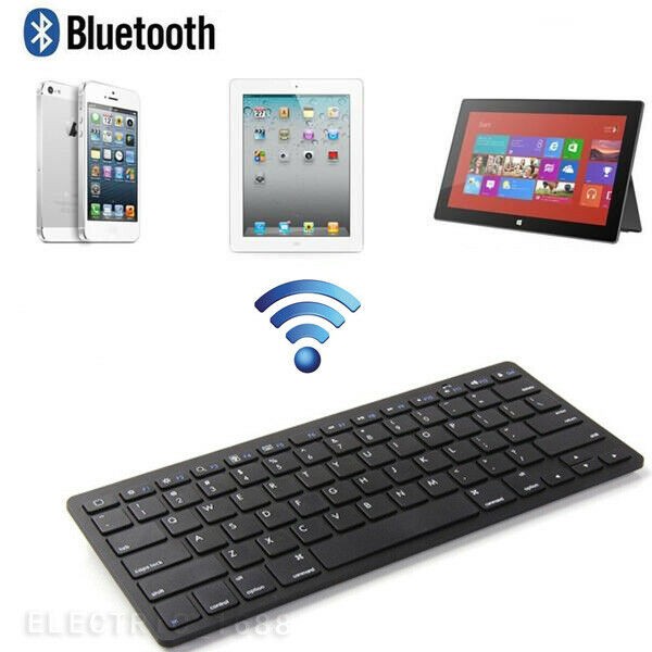 Wireless Universal Bluetooth Keyboard For Windows PC Mac iOS iPhone Phone Tablet