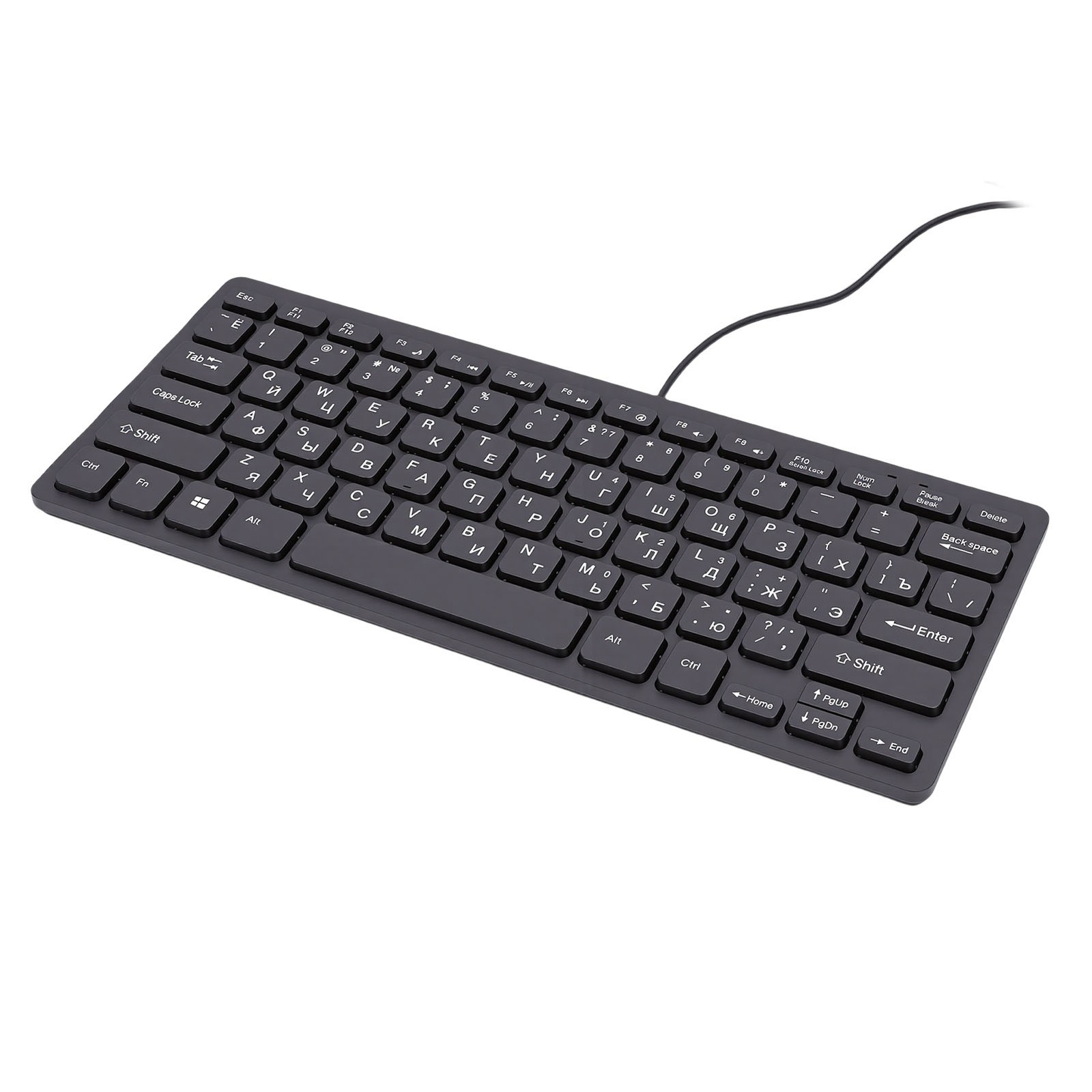Russian Keyboard USB 78 Keys Plug And Play Proof Small Wired Keyboar KKJD