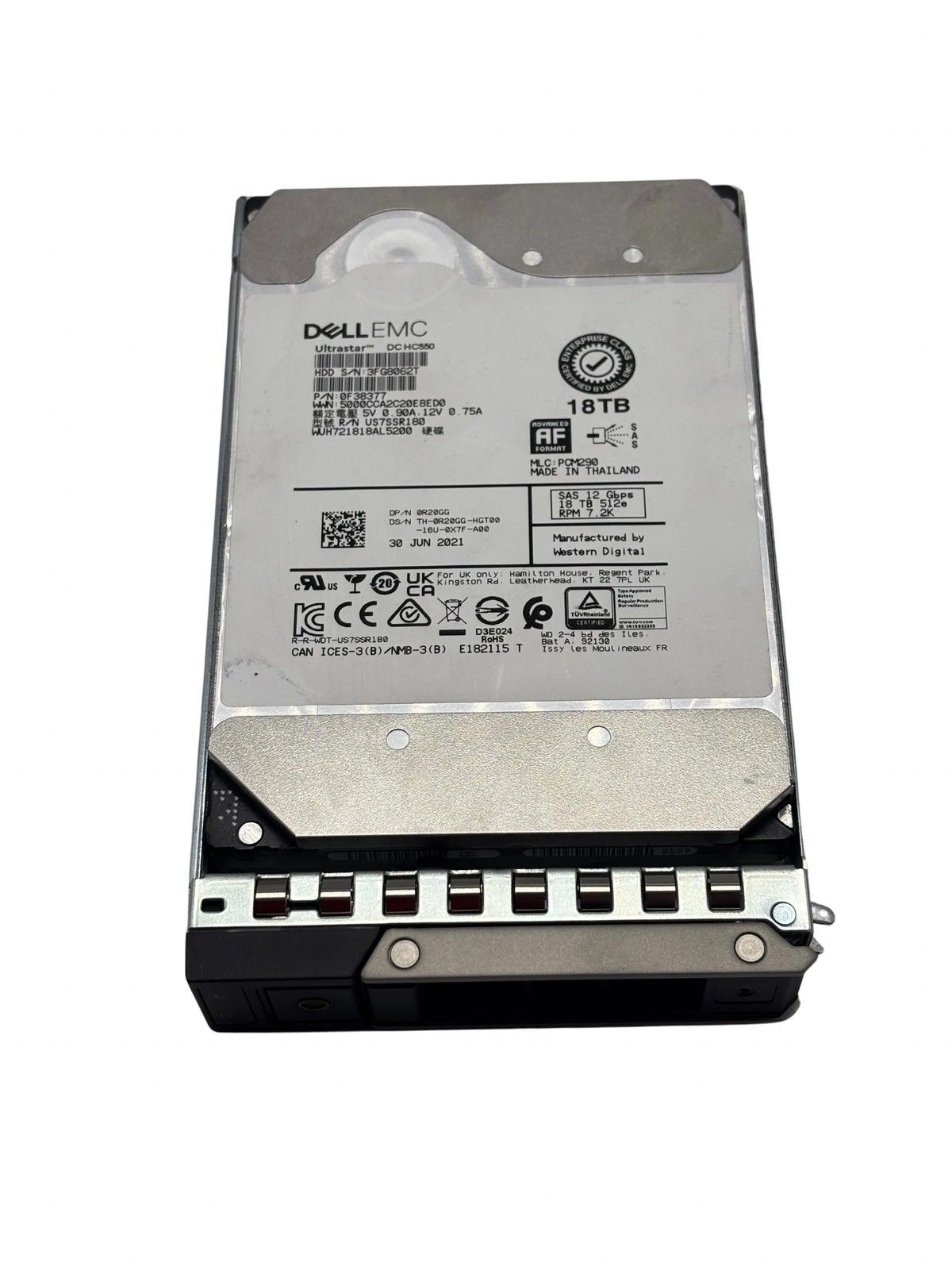 Dell R20GG 18TB SAS 7.2K 12G 3.5 Hard Drive 0F38377 WUH721818AL5200″