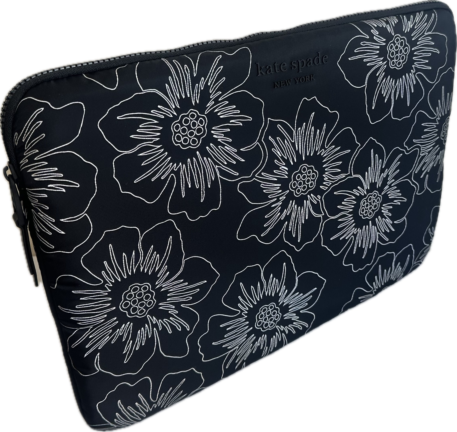Kate Spade New York Puffer Sleeve 16″ Hollyhock Iridescent Black (New/Unused)