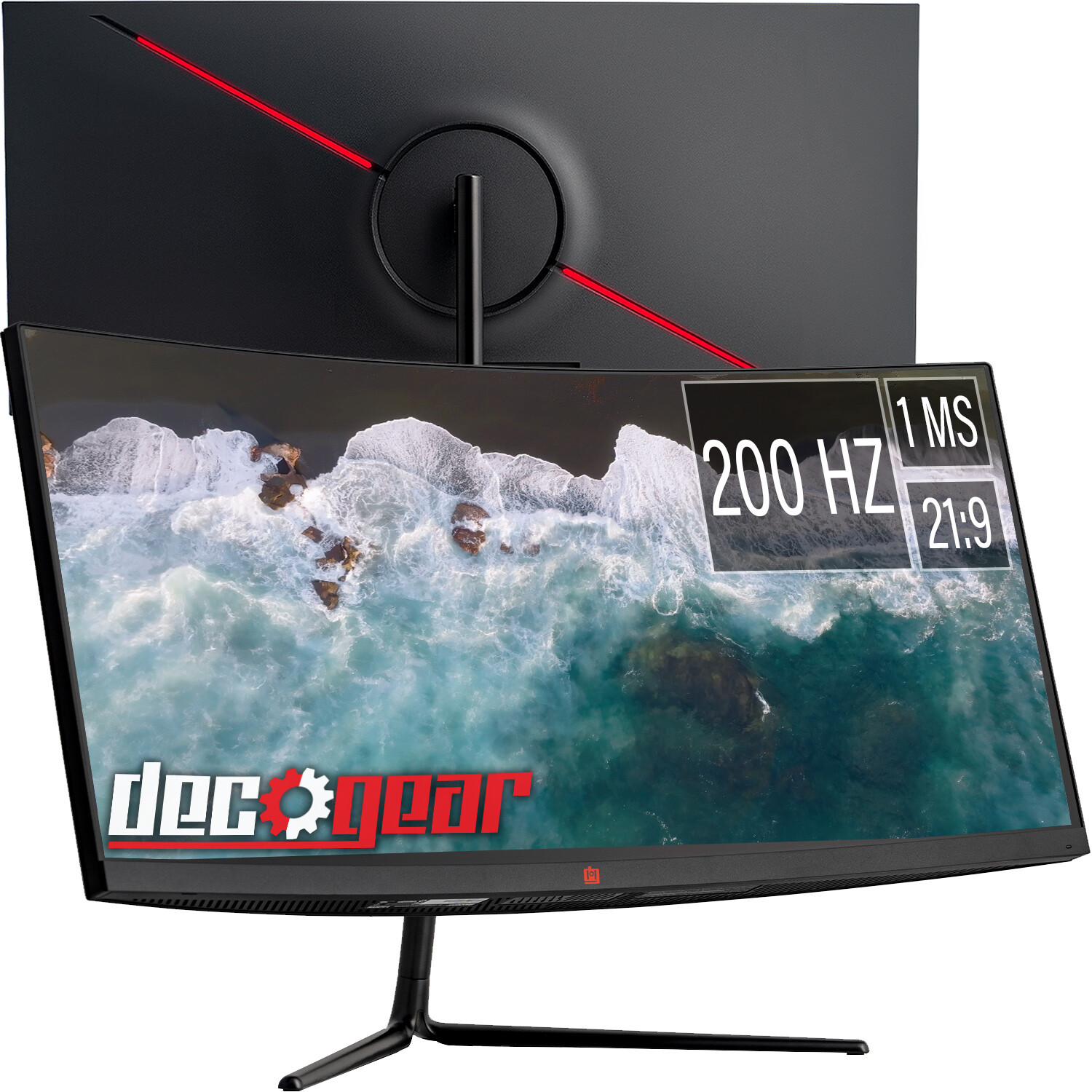 Deco Gear 30″ Curved Monitor, 200 Hz, 1ms MPRT, 2560×1080, for Professionals and